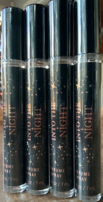 4 (FOUR) mini INTO THE NIGHT .23oz travel PERFUME Spray Bath and & Body Works