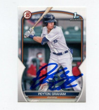 PEYTON GRAHAM SIGNED 2023 BOWMAN BASEBALL CARD AUTO