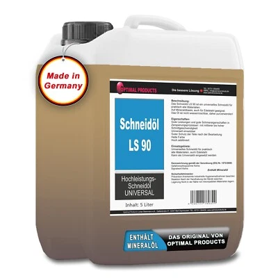 OPTIMAL PRODUCTS Schneidöl Hochleistungs Kühlschmierstoff 5 Liter LS90