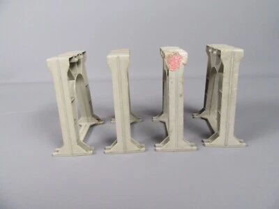 B195 Vintage Lionel USA Lot 4 Tréteaux pour Pont Gris H 9.1 cm Gauge Zéro 1:43 - Photo 1/4