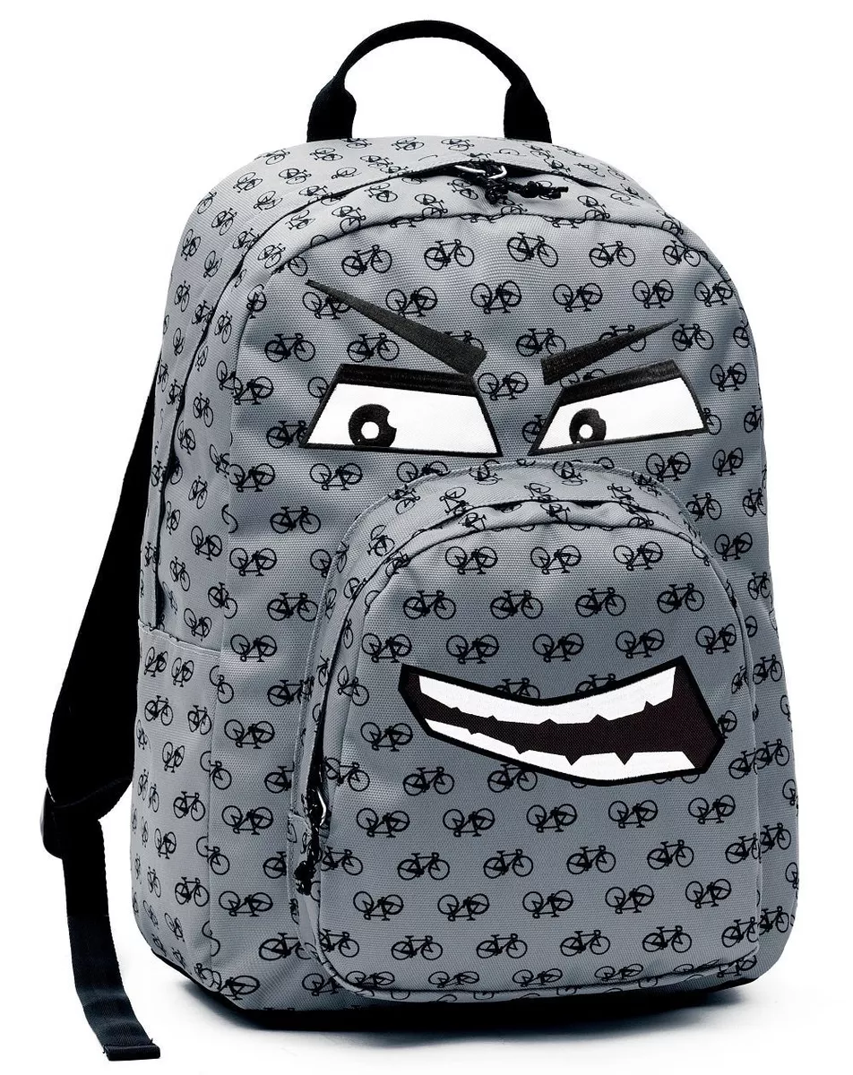 ZAINO INVICTA FACCINE OLLIE FACE PACK FANTASY BY SEVEN GRIGIO BICICLETTE