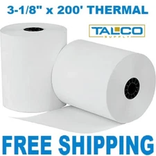 (12) CLOVER STATION 3-1/8" x 200' THERMAL RECEIPT PAPER ROLLS ~FREE SHIPPING~