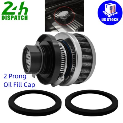 #ad For BMW N54 2 Prong Oil Fill Cap One Way Valve Cover Crankcase Breather Mercedes $43.99