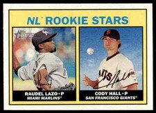 2016 Topps Heritage Raudel Lazo / Cody Hall RC #185