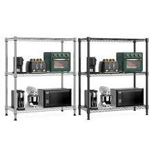 3 Tier Storage Rack Wire Pantry Shelf 13.8"x 29.5"x 35.5" Metal Kitchen Shelves