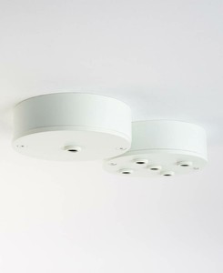 White Multi Outlet Ceiling Roses With Easy Install Collar Plate
