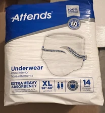 Attends Adult Diapers Extra Heavy Pull Up Underwear XL 4 packs of 14 56 New