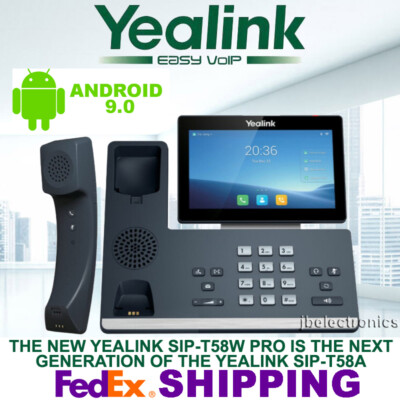YEALINK SIP-T58W PRO IP PHONE WIFI BLUETOOTH ANDROID
