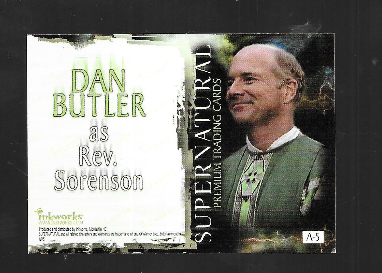 Supernatural Season 1 autograph card A-5 Dan Butler as Rev. Sorenson | eBay