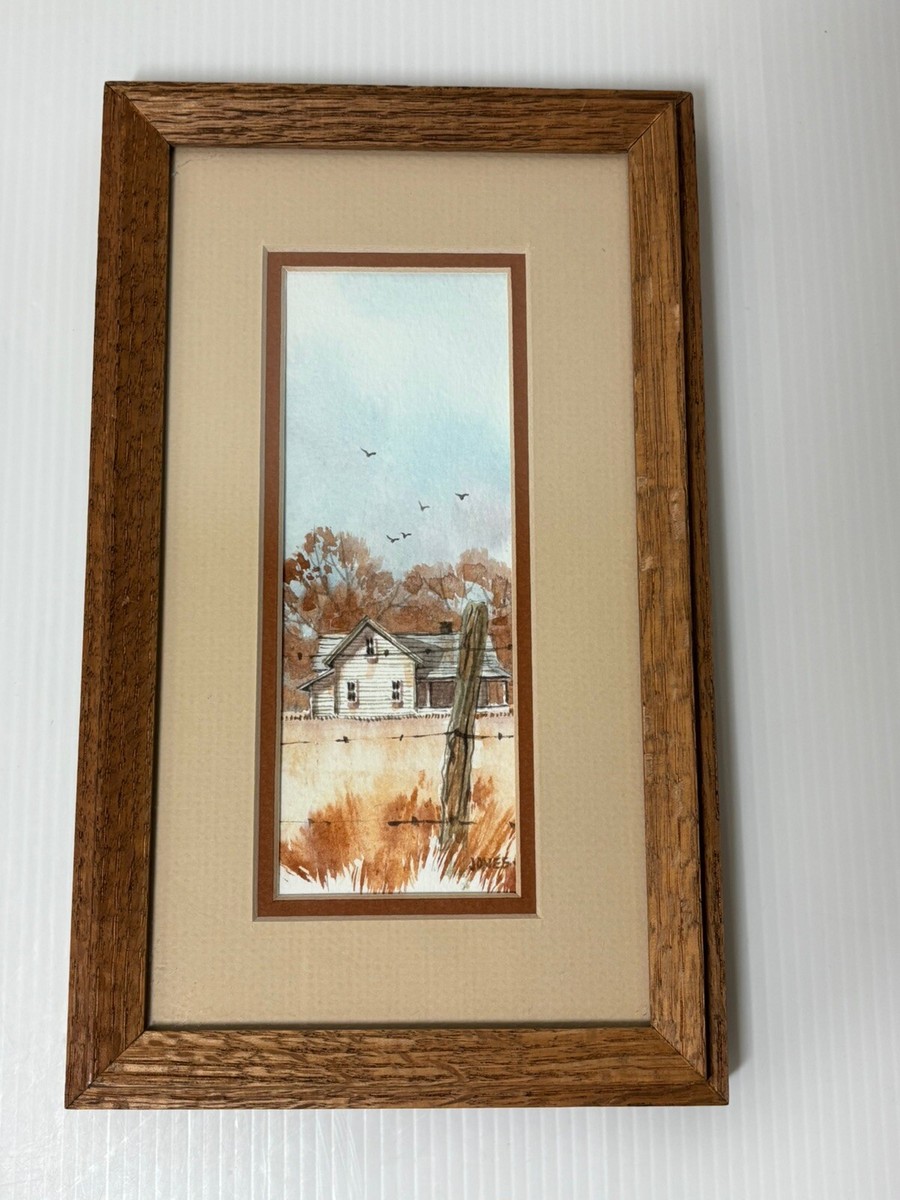 2 Framed Signed Betsy Jones Santa Maria Artist Watercolor