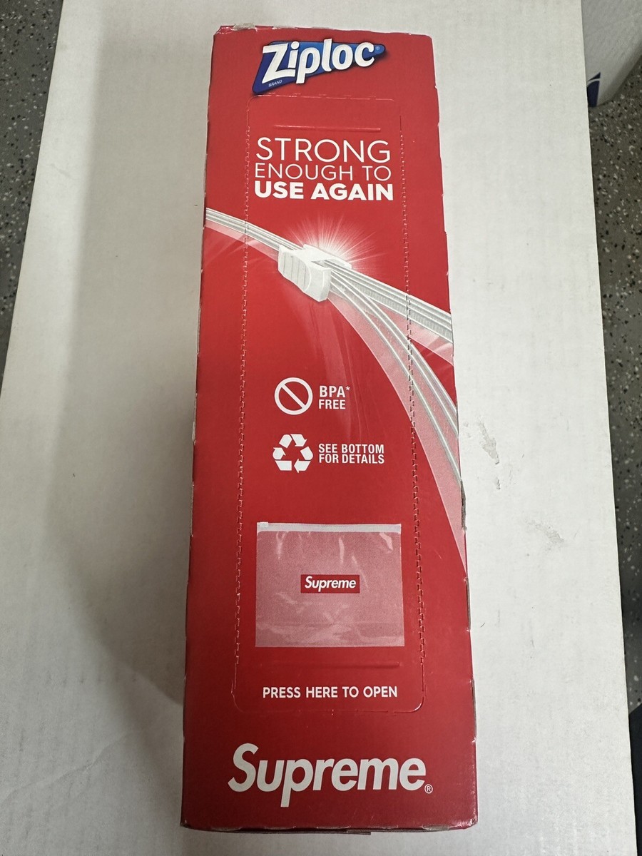 Supreme Ziploc Bags 30 Storage Quart Slider Per box In Hand