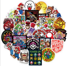 Mix 50 PCs Super Mario Luigi Nintendo NS Switch Game Luggage Laptop Car Sticker