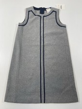 Crewcuts Girls Grey Navy 100 Cotton Sleeveless Knee Length School Dress 7