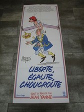LIBERTE EGALITE CHOUCROUTE J. Yanne 1985 Affiche Originale 60x160 Movie Poster