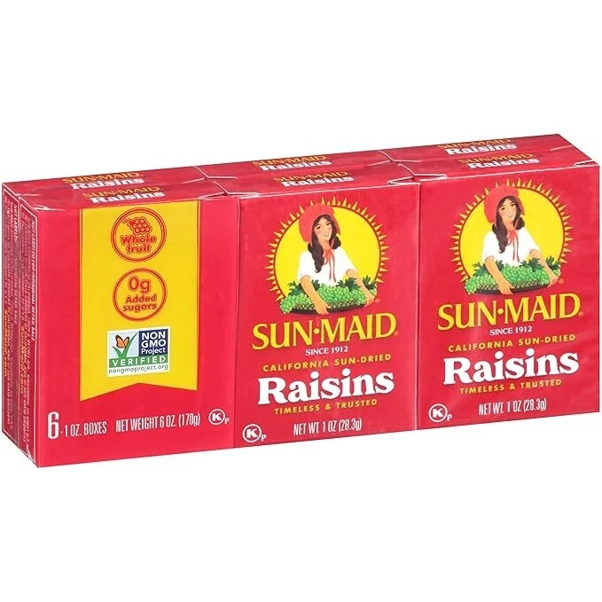 Sun-Maid Raisins Seedless, 1oz - 6 CT (2 PACKS) - FREE SHIPPING - Image 2 of 3