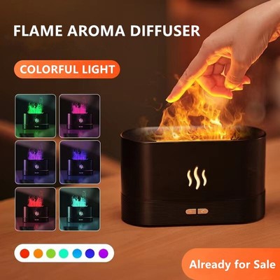  Ultrasonic 3D Fire Fragrant Air Diffuser   Humidifier with 7colors Flames 
