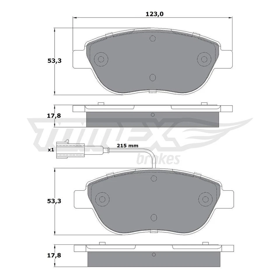 Plaquettes de frein (essieu avant) pour Fiat Idea Monospace (2003-2012) - Photo 3/4