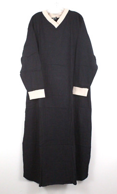 Women's Dress Contrasting V-Neck and Cuffs Size 22 ALIA Color Black NWT