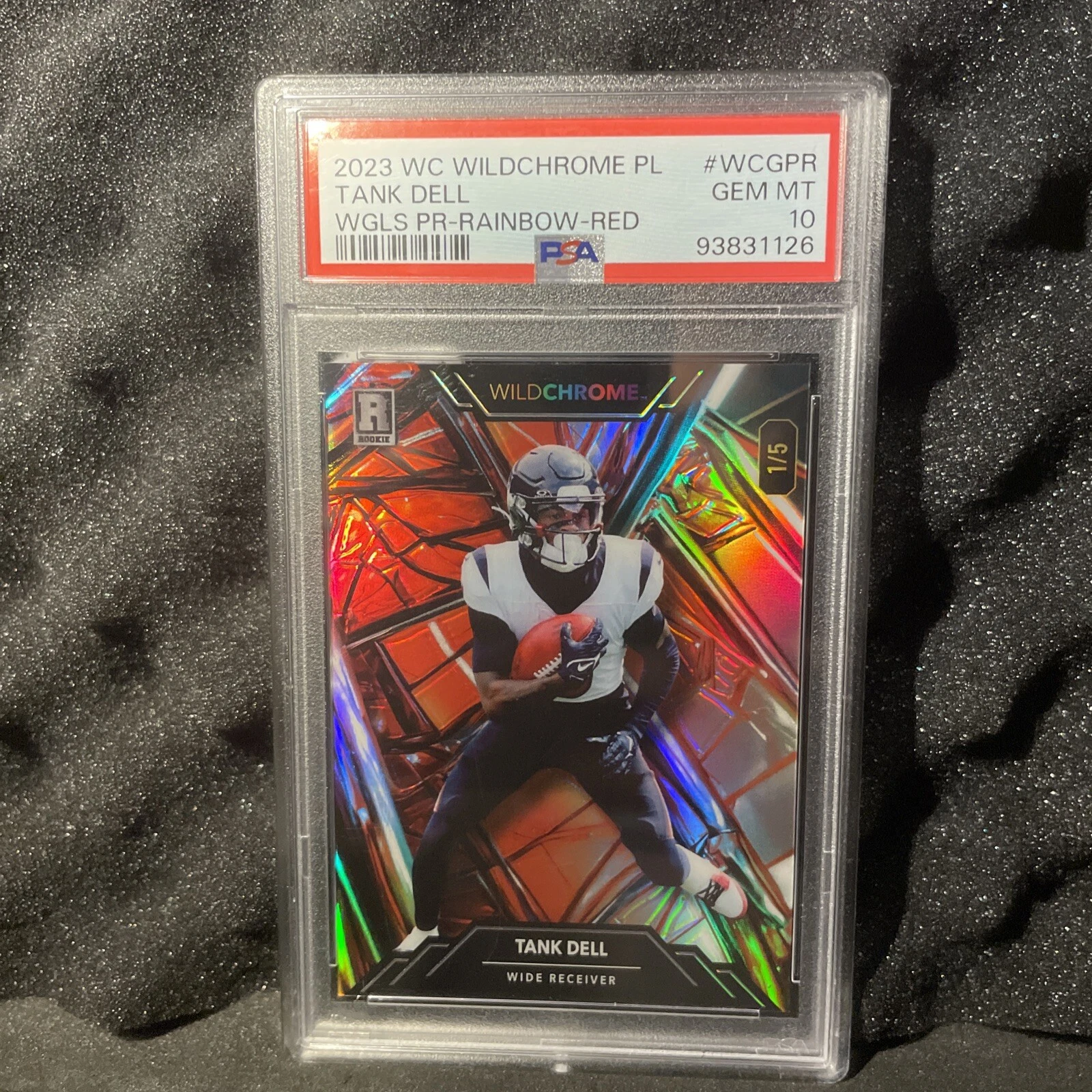 Tank Dell Wild Card Wildchrome Pro-Look Wildglass Promo #WCGPR Rainbow-Red