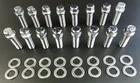 Chrome Header Collector Bolt  Kit 3/8"-16 x 1" 16pcs
