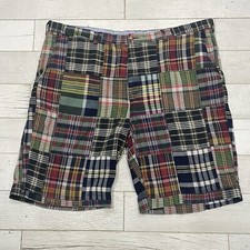 Polo Ralph Lauren Shorts Men's 42T India Madras Plaid Patchwork Classic Fit 9"
