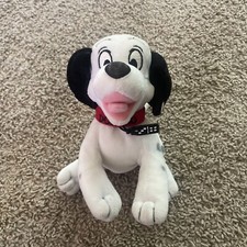 Disney's 102 Dalmatians Domino Bean Bag Plush Dog Black  White Red Collar