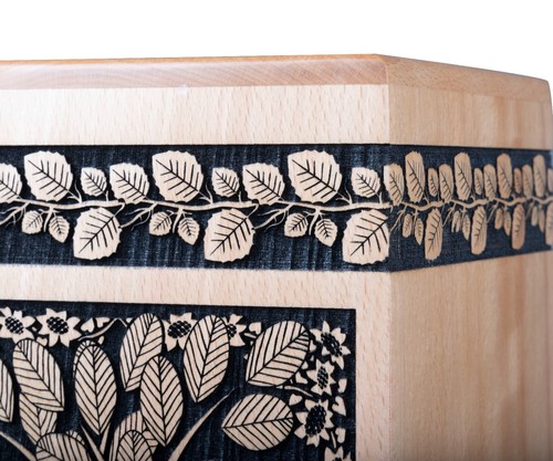 Beechwood Antique Wooden Urn Tree of life Personalize Memorial Box Pet Ashes - Picture 6 of 8