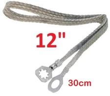 Universal 12" (30cm) Copper Ground/Bonding-Strap, Tin-Coated (Strip/Cable)