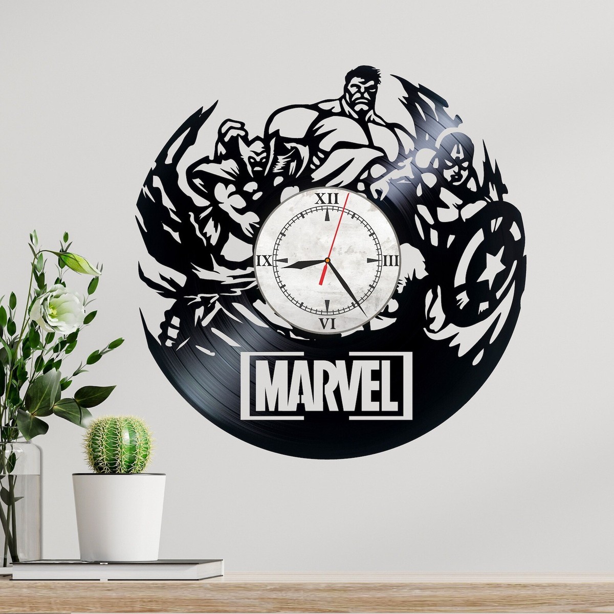 Marvel Avengers Vinyl Wall Clock | eBay