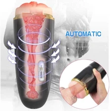 Male Masturbaters Automatic HandsFree Rotating Cup Thrusting Stroker Men Sex Toy