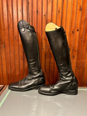 TUCCI Galileo Black Leather Boots Custom Size 40xxc Italian