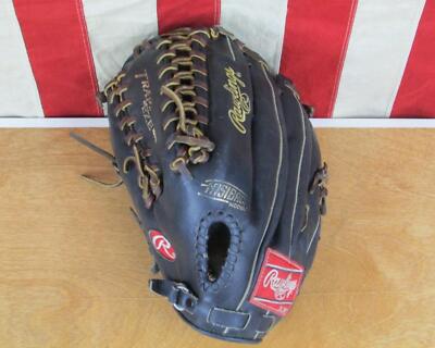 Vintage Rawlings Black Leather Baseball Glove 'Heart of the Hide' Fielders  Mitt