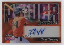 2024 Leaf Vivid Power Brokers Orange Lava 3/3 Trent Caraway #PB-TC1 Auto 13u1