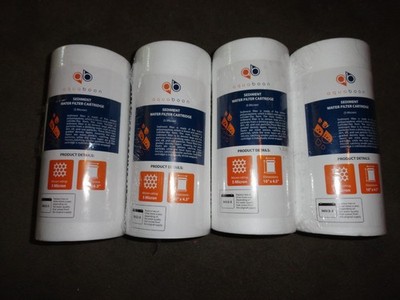 4-PACK AQUABOON SEDIMENT 10''x4.5'' WATER FILTER CARTRIDGE 5-MICRON WHOLE HOUSE