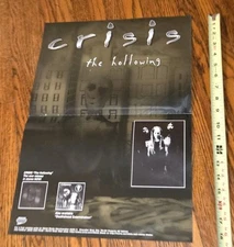 CRISIS The Hollowing HEAVY METAL 1997 Metal Blade Records/CD STORE PROMO POSTER 