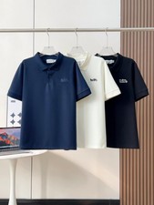 NWT COACH Men's Signature Carriage White NAVY BLUE BLACK POLO T Shirt COTTON
