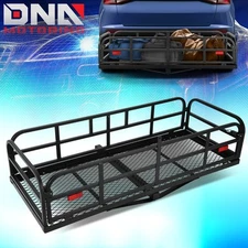 For 2" Receivers Foldable Hitch Mounted Cargo Carrier Basket Luggage Rack