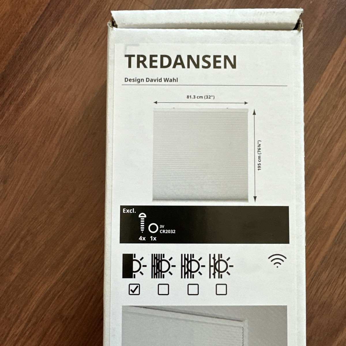 IKEA TREDANSEN Black-Out Cellular Blinds - WHITE - 32x76¾in