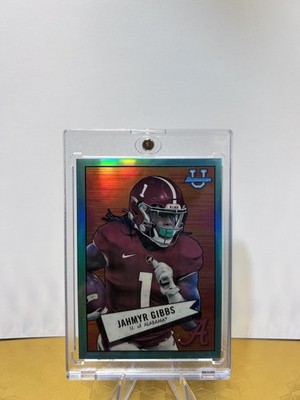 2022 Bowman University Chrome - 1952 Bowman Jahmyr Gibbs /150 Aqua
