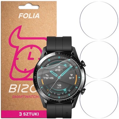 3x Schutzfolie für Huawei Watch GT 2 46 mm Bizon Displayschutzfolie Folie FIlm