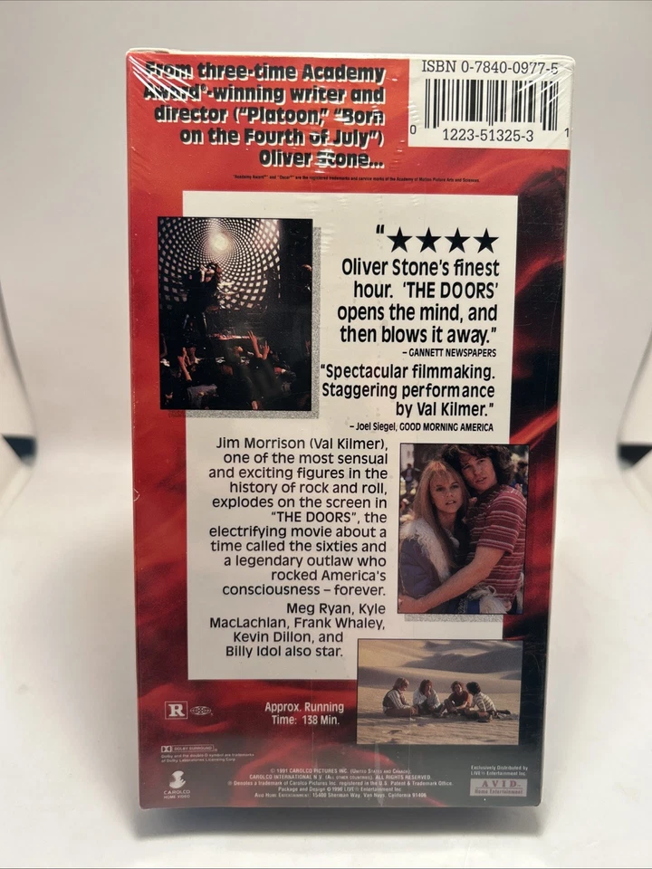 The Doors (VHS, 1996 Release) NEW FACTORY SEALED Watermarks! Val Kilmer! - Image 2 of 4