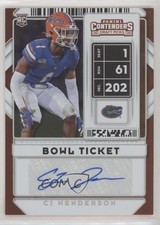 2020 Contenders Draft Picks College Bowl Ticket 8/99 CJ Henderson #161 Auto 0bt4