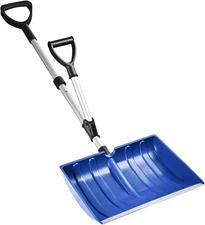 Ergonomic Snow Shovel for Driveway and Car, 51 Inch Long Heavy Duty Snow Shovels