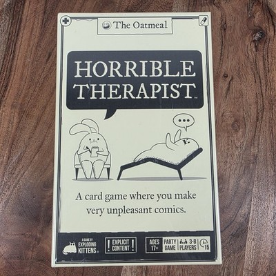 Horrible Therapist Adult Party Game Ages 17+ Mature Explicit Humor Card Game NEW