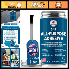 All-Purpose Contact Cement Adhesive 4 oz - Multi-Surface Bonding for Upholstery,