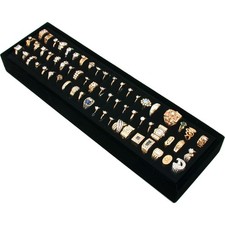 21 Slot Black Velvet Bangle Bracelet Large Jewelry Display 14 3/4" x 4 1/4"