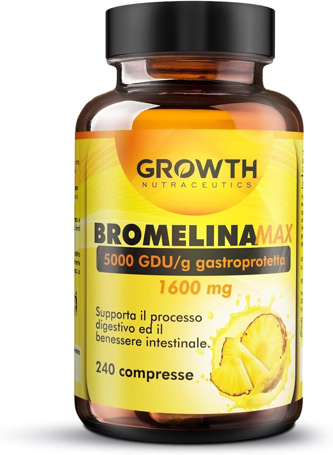 Integratore Ananas Bromelina Forte 5000 GDU | 240 Cpr Drenante