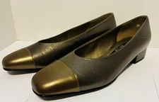 Vintage Selby Leather Pump Heels Women’s Size 8.5B Multicolor Gold/Bronze