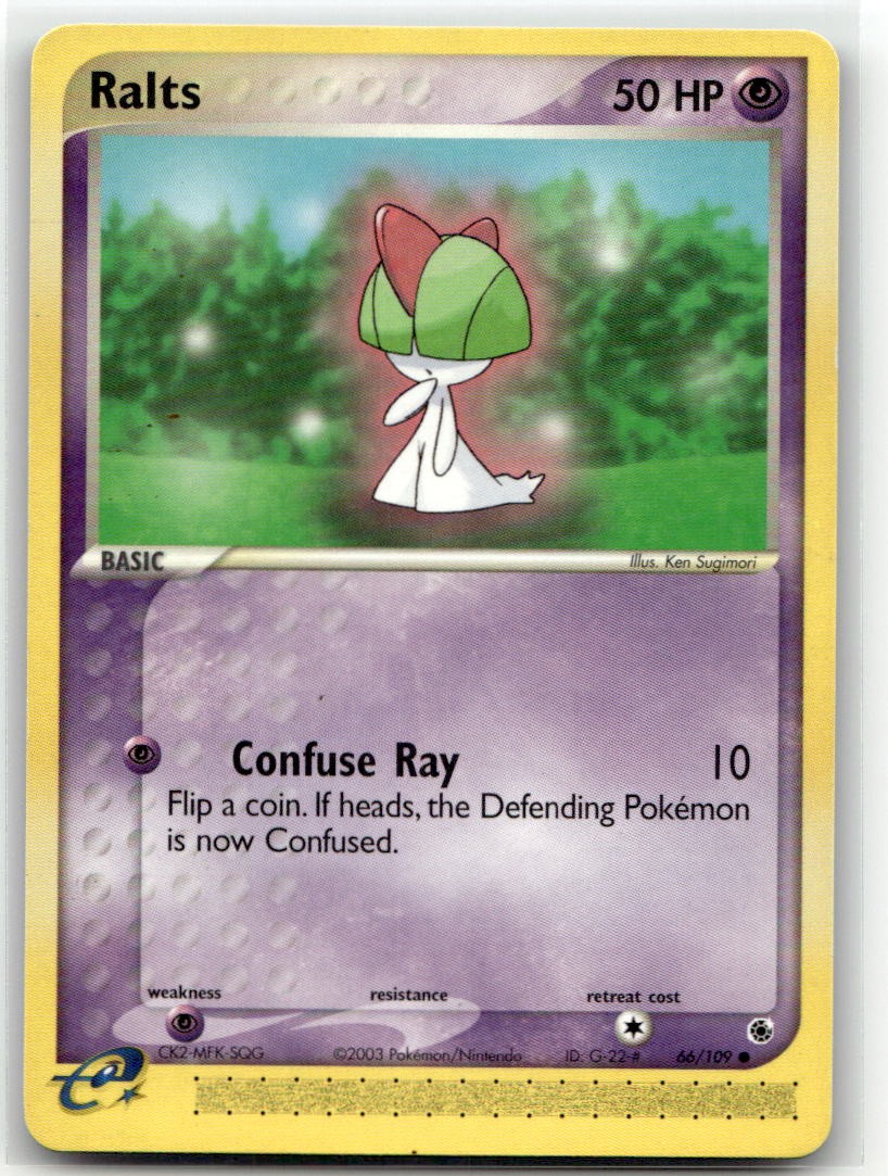 Ralts 66/109 Common EX Ruby and Sapphire Pokemon EN HP