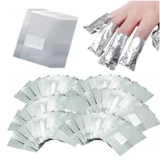 400Pcs Nail Polish Remover Gel Nail Foil Wraps Aluminium Soak off Foils Cotton P